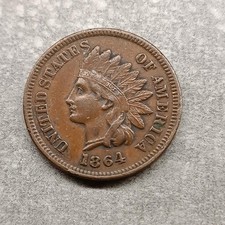 USA 1 Cent Indian Head 1864 mit L "Repunched Date"