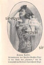 Amma Calve - Primadonna Pariser Große Oper - 1904 ~5x7cm