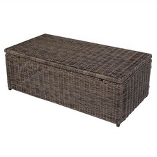 B-Ware Modulares Poly-Rattan Alu-Sofa RomV, naturgrau, Couchtisch, PE-Platte