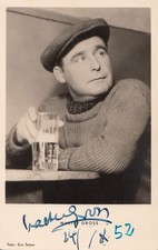 Walter Gross+ - seltenes original Autogramm auf Karte - "RIAS KAFFE TAFEL 1952"