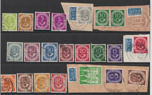 Lot brd posthorn gestempelt - brd,