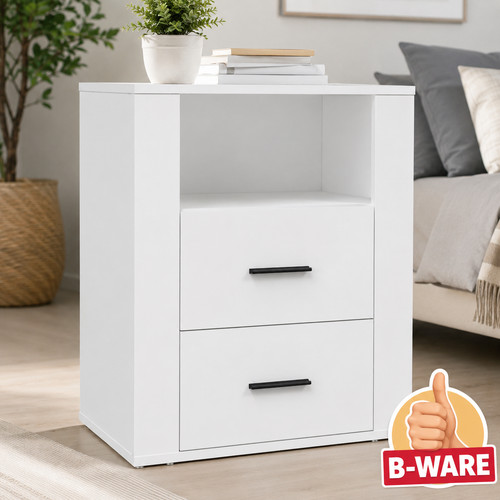 Nachttisch weiß 50x36x60 - nachttisch,