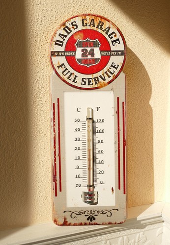 Thermometer blechschild - thermometer,