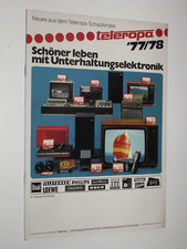 Vintage Teleropa 1977/78 Unterhaltungselektronik Prospekt