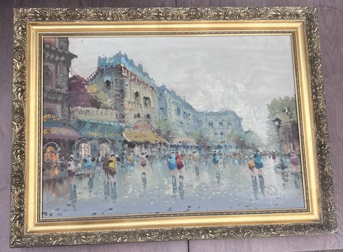 Vintage öl auf leinwand - Öl,