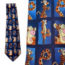 Vintage Disney Lager Seide Tigger Cartoon Krawatte Süß Lustig Comic Neuheit