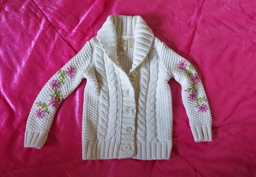 Weiße strickjacke mädchen - weiße,