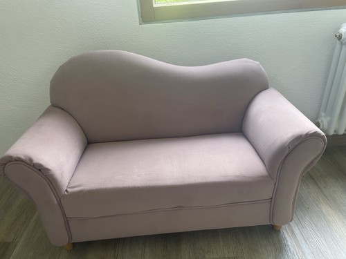 Kindersofa aus lila samtstoff - kindersofa,