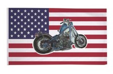 Fahne Flagge USA Motorrad 90 x