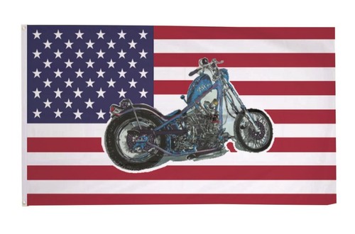Fahne flagge usa motorrad - fahne, x