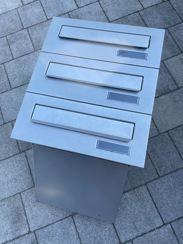 Einbaubriefkasten silber - 3x,