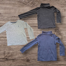 Jungen 3er Set Paket Okaidi Obaibi Longsleeve Langarmshirt 98 Rollkragen Pullis