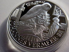 Niederlande 25 Ecu 1996 "  JOHANNES VERMEER " Silber / PP / Proof