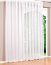 Gardine Voile Weiß DecoHome24, Kräuselband Bleiband Store 600 cm x 245 cm NEU 