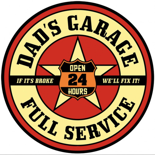 2st dad garage aufkleber - dad´s,