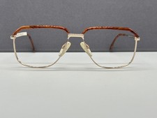 Metzler. Brille Herren gold Pilot  braun Oval eckig Groß L XL 7602  NP:313€