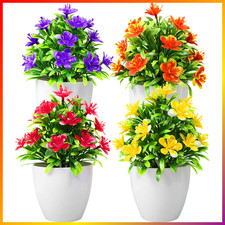 Kunstblumen 4 Stück im Topf