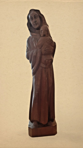 Geschnitzt holzfigur madonna - geschnitzt,