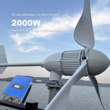 2000W Windkraftanlage 48V Windgenerator On Grid Wechselrichter Output 220/230Vac