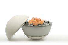 Salzofen "Salino" - Tischräucherofen und Luftbefeuchter in Betongrau, Weiß