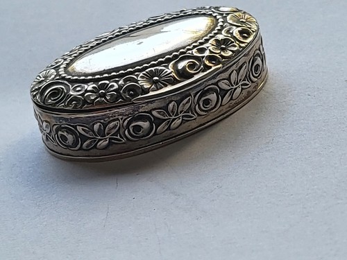 Silber pillendose vergoldet - silber,