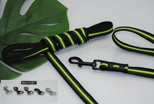 Bullyzei Leine gummiert 20mm Schwarz-Neon Schleppleine Trainingsleine Grip IGP