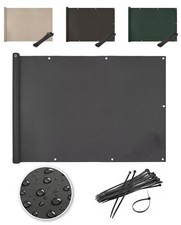 Garronda Balkon Sichtschutz mit Kabelbinder Blickdicht Balkonbespannung Terrasse