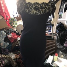 GUESS Marciano Kleid Gr. S/Xs Schwarz/blau Spitzenkleid Lace Spitze Dress Guess