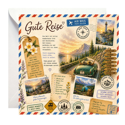 Gute reise karte geschenk - gute,