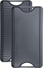 Denmay Grillplatte Gusseisen 50,8x26,6cm Reversibel f. Gasherd Holzkohlegrill Of