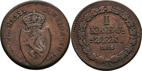 Nassau kreuzer 1808 fiedrich - 1808,