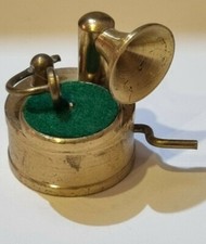 Setzkasten Miniaturen Messing Plattenspieler