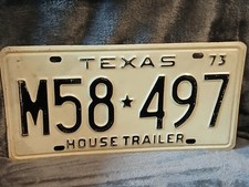 USA   KFZ Kennzeichen  Texas House Trailer    1973   - Rarität