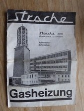 Betriebsanleitung: Strache 3000, Strachonova/Apollo Außenwandheizung, 1960/70er