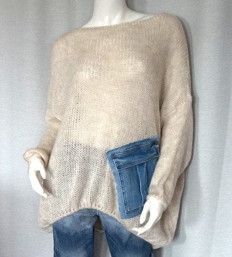 Oversized grobstrick pulli - oversized,