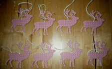 IKEA 8 Rentiere rot-weiß Deko