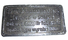 (nr3)  Eisenbahn Wagon Schild Polen ? Ansehen   Ungereinigter Fundzustand