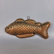 Kupferfisch Wandplatte Italienisches Kunsthandwerk Vintage Kollektion 60er Jahre