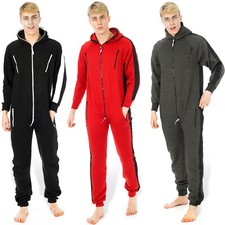 Herren Erwachsene One Piece 1 Strampler All in One Fleece Kapuzenpullover Pyjama Spielanzug