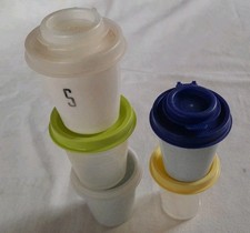 Tupperware Wichtel 5x 50ml - kleine Behälter - Tupperdosen  Deckel 2 Streudeckel
