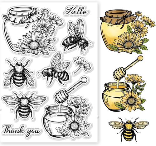 Silikonstempel bienen und - silikonstempel, „bienen