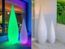 LED Outdoor Stehleuchten ohne Strom Außenleuchten stehend Bodenlaterne mit Akku