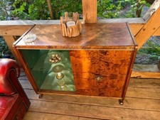 Barschrank antik 50' Jahre, tadelloses Nussbaum-Furnier