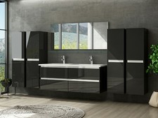 Badmöbel Set Schwarz