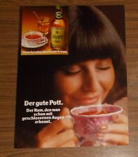 Seltene Werbung DER GUTE POTT Rum - Unverkennbar durch sein Aroma 1976