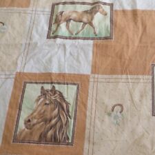 Bettwäsche 2 tlg  135/200 + 80x80cm orange-rost creme Pferde  top