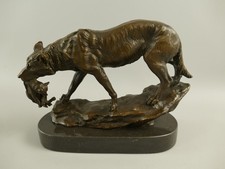 Bronze Figur, Wolf mit