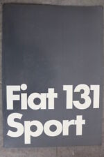 Fiat Prospekt "Fiat 131 Sport" November 1978 - Verkaufsprospekt  Literatur Flyer