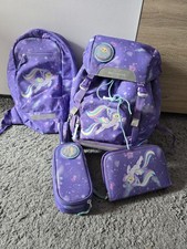 Beckmann Schulranzen Set , Unicorn, Mit Sportrucksack, Federtasche,...