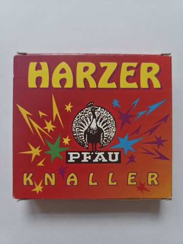 Leere schachtel harzer pfau - leere,